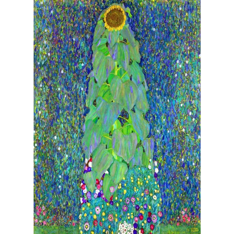 Gustav Klimt Green Flower Garden Flora Lady Wall Art Canvas Painting Nordic Poster and Prints Wall Picture for Living Room Decor