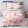 Hello Kitty Pink Pattern Bedding,Quilt Set Quilt Cover Pillowcase Home Birthday Gift(1 * duvet cover + 2 * pillowcase, without core)