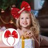 Spiral Christmas Tree Shape Hair Hoop Cute Bowknot Star HOHOHO Hair Holder Christmas Party Headwear for Teenagers