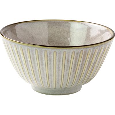 Minoru Pottery Mino Ware Pec SENDAN 120 Miska na ryžu Biela