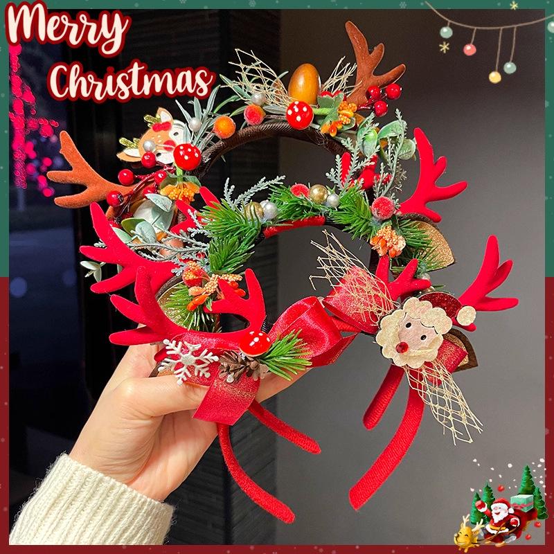 Serre-tête à bois de Noël pour enfants - Accessoire festif pour les fêtes