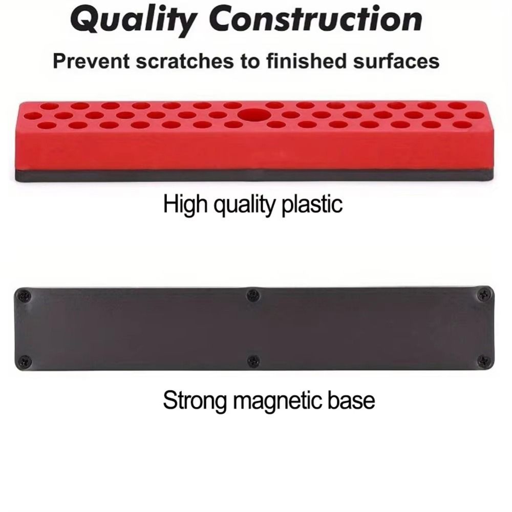 43 Holes Screwdriver Bit Storage Organizer Drill Bit Storage Rack  1/4" Shank Hex Bits