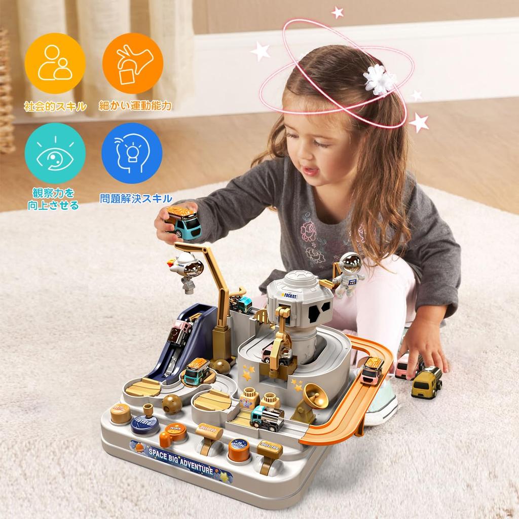 KaeKid Car Toy for Race Track Mini Ages Gift for No Batteries Educational Toy for Indoor Popular Gift for Birthday Christmas Kindergarten Entry Gift