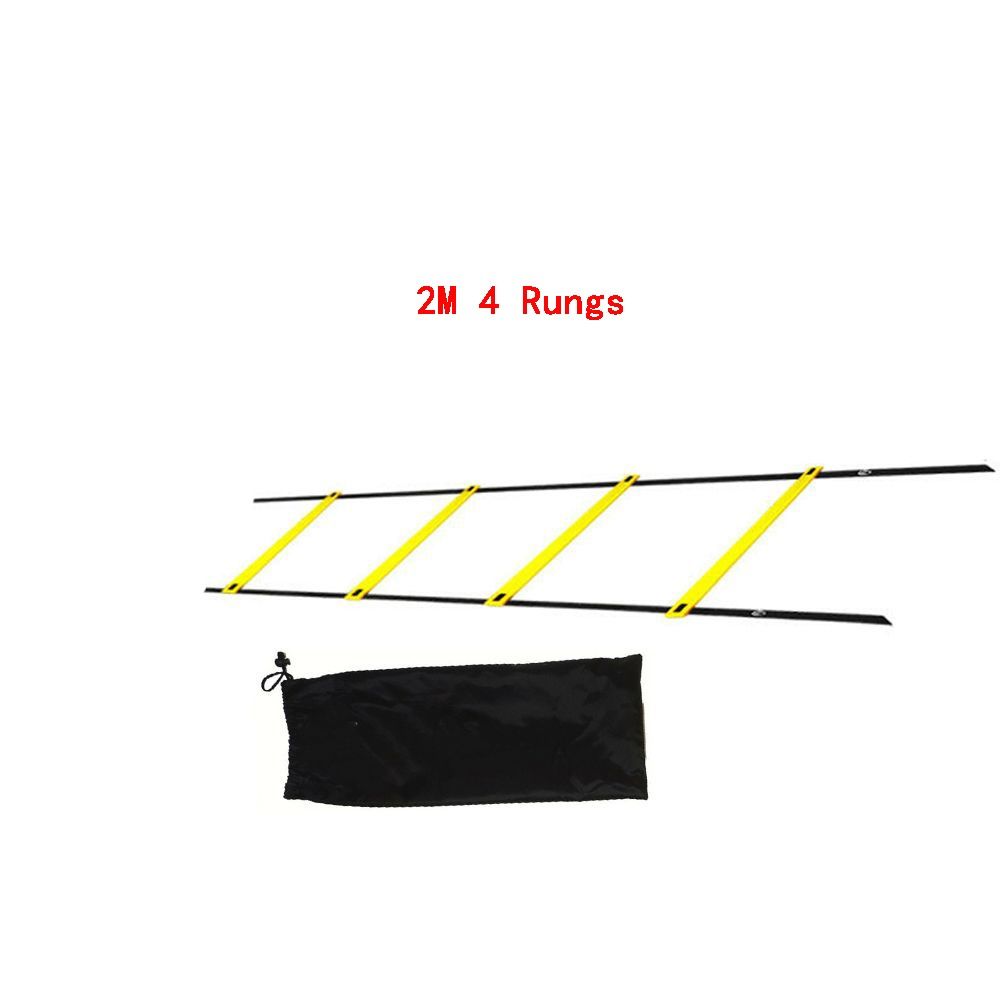 Yellow Agility Training Ladder Adjustable Rungs Speed Ladder Fitness Feet Speed