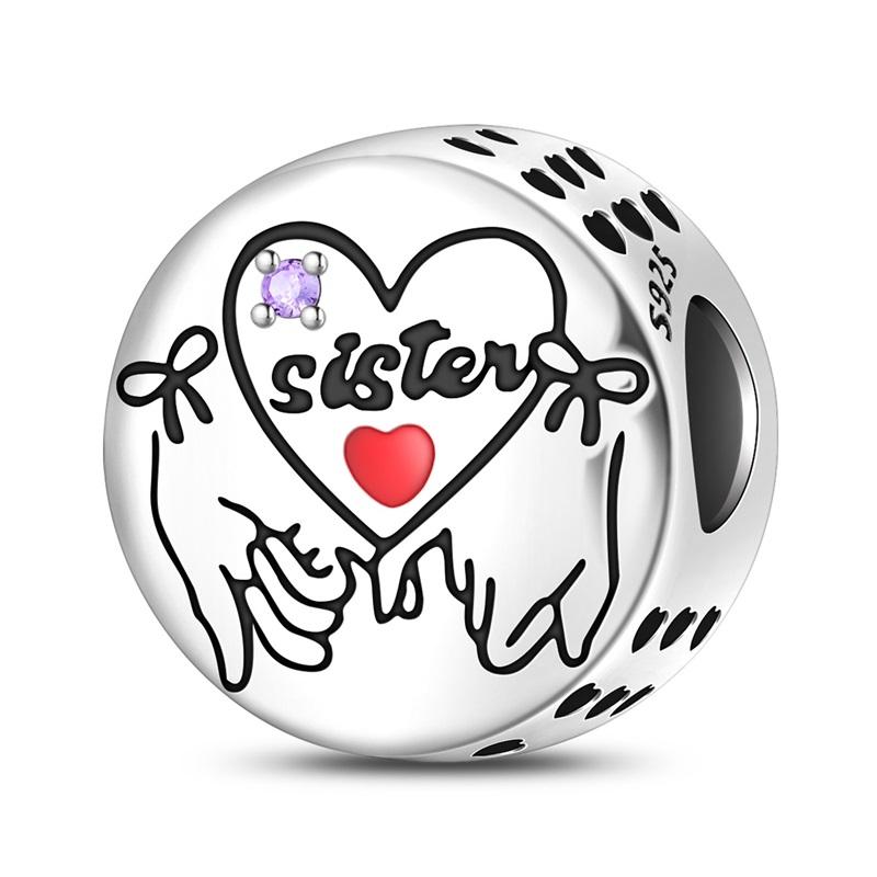 New In Copper Mother'S Day Series Charms Fit 3Mm Pan Bracelet Bead Diy Jewelry For Women Mother'S Day Gift