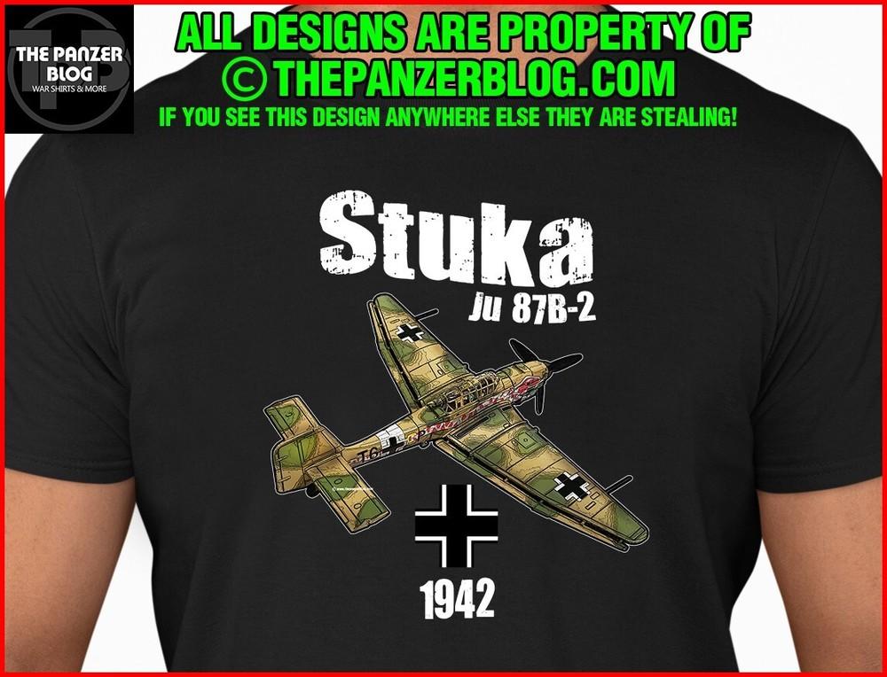 Футболка Stuka Ju 87B-2 Версия 2 Немецкий самолет ВОВ Унисекс XXXL