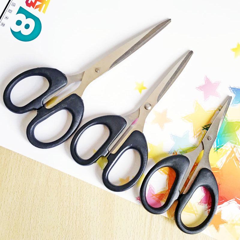 Stainless Steel Black Office Scissors - Versatile Craft and Household Use, Available In Small, Medium, and Large Sizes