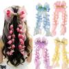 Lily of The Valley Hair Bows for Women, Lily Flower Design Bow Hair Clips Cute Long-Tail Spring Clips and Barrettes Summer Hair Accessories and Decorx