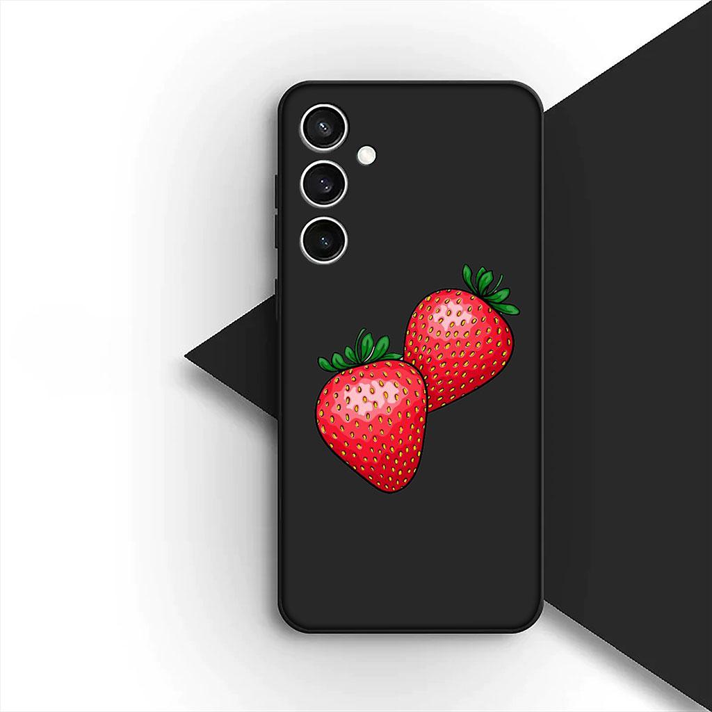 Kirsch Erdbeer Frucht Sommer Avocado Zitrone Hülle für Samsung Galaxy S25 S24 S23 FE Ultra Plus S7 Edge S25+ S23+ A56 5G Hülle