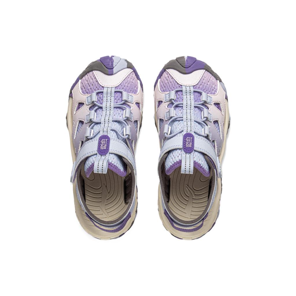 Li Ning Kids Outdoor Soft Comfortable Fashion Versatile Sandals Kids sandals Bellflower-Purple Plain-Purple Light-Pink YKEV030-6