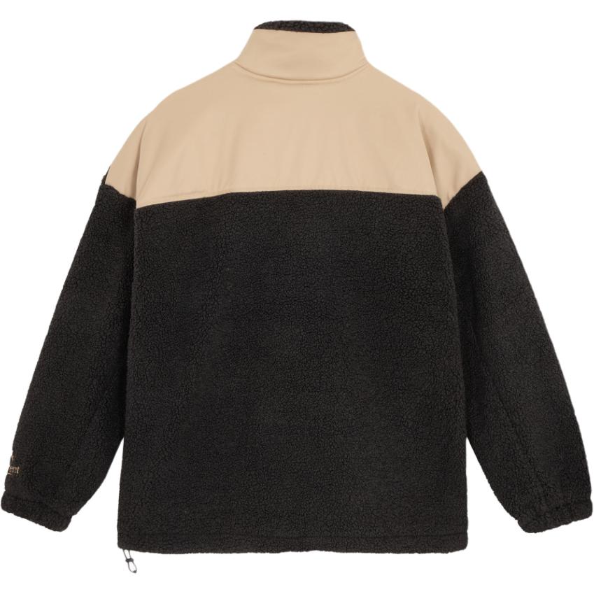 Puma Logo Vyšívaná Outdoorová Ležérna Športová Bunda na Zips Stojatý Golier Spájaná Fleecová Bunda Unisex Bunda Čierna 625525-01