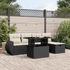 VidaXL Garden Lounge Set 6 Pcs with Cushions Black Wicker 3275126