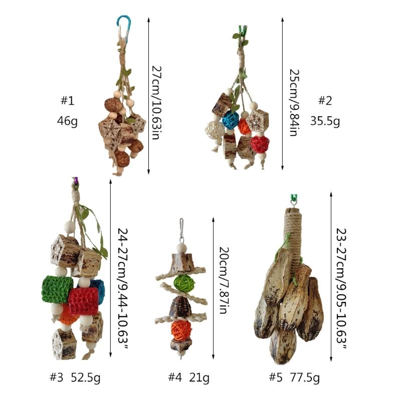 Hanging Bird Bite Chewing Toy Small Parrot Hanging Parrot Cage Toy Natural Grass Pet Bite Resistances Molar Supplies