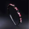 Plum Blossom Rhinestone Bangs Clip Headband Elegant Shiny Flower Hair Hoop  Four Seasons