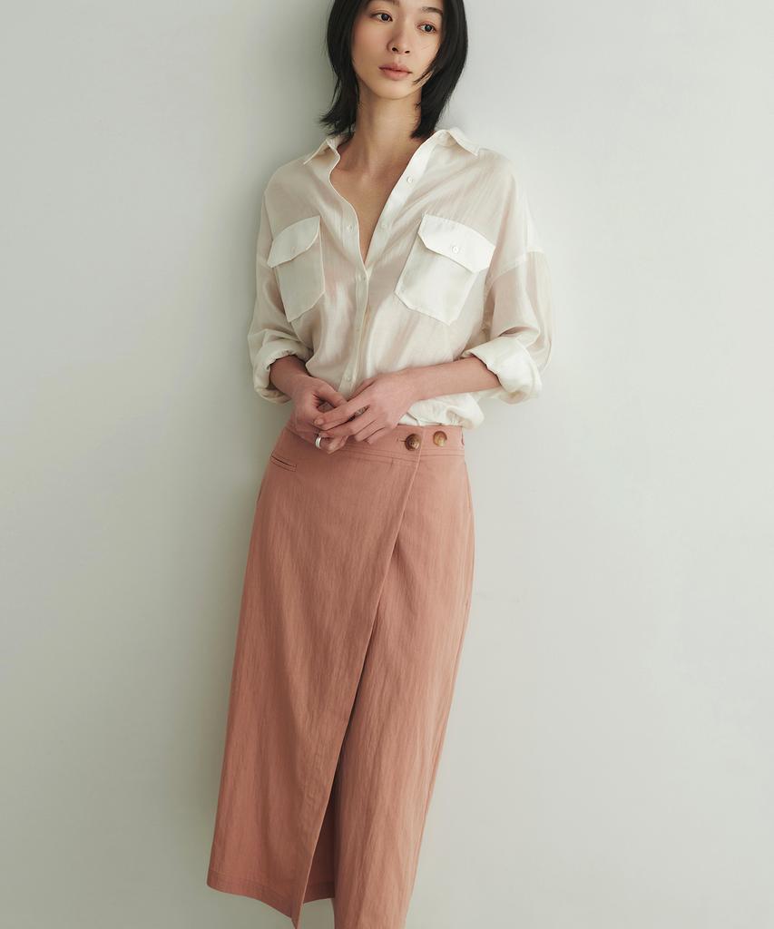 Aesmoeo Venice Wrap Banding Skirt (Indie Pink)