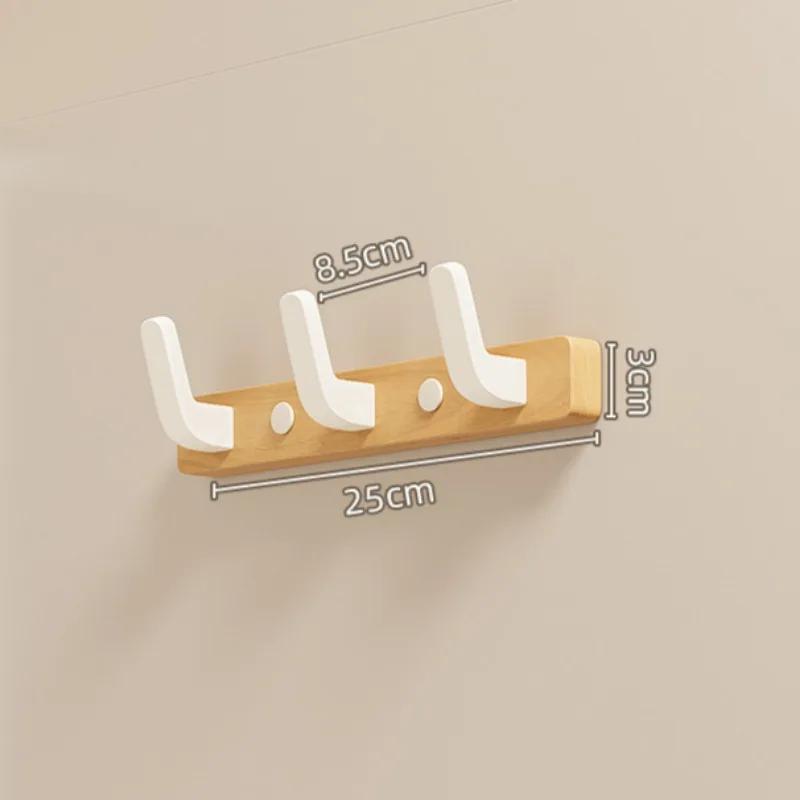 Solid Wood Wall Clothes Hanger Entrance Living Room Bedroom Cloakroom Wall Clothes Hanger Clothing Storage Organizer Home Decor