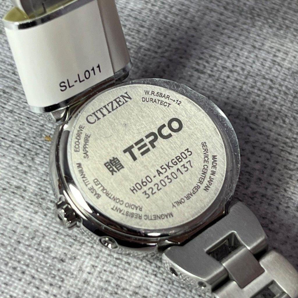 Used Unused CITIZEN EXCEED ES9470-50A Radio Solar White Pearl Titanium Ladies Watch