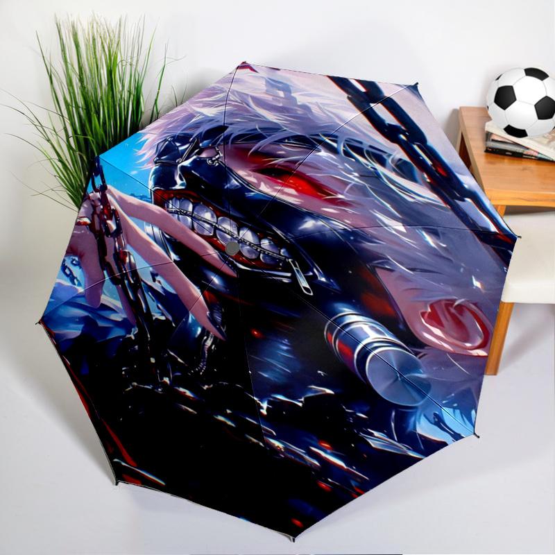 Tokyo Anime Artwork Umbrella Folding Umbrella, Automatic Umbrella 8-Frame for Travel, Camping Use Gift for Halloween Christmas
