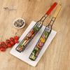 Barbecue Clip Stainless Steel with Lockable Grille Rust-Resistant Even Heat Distribution Mini Barbecue Tongs