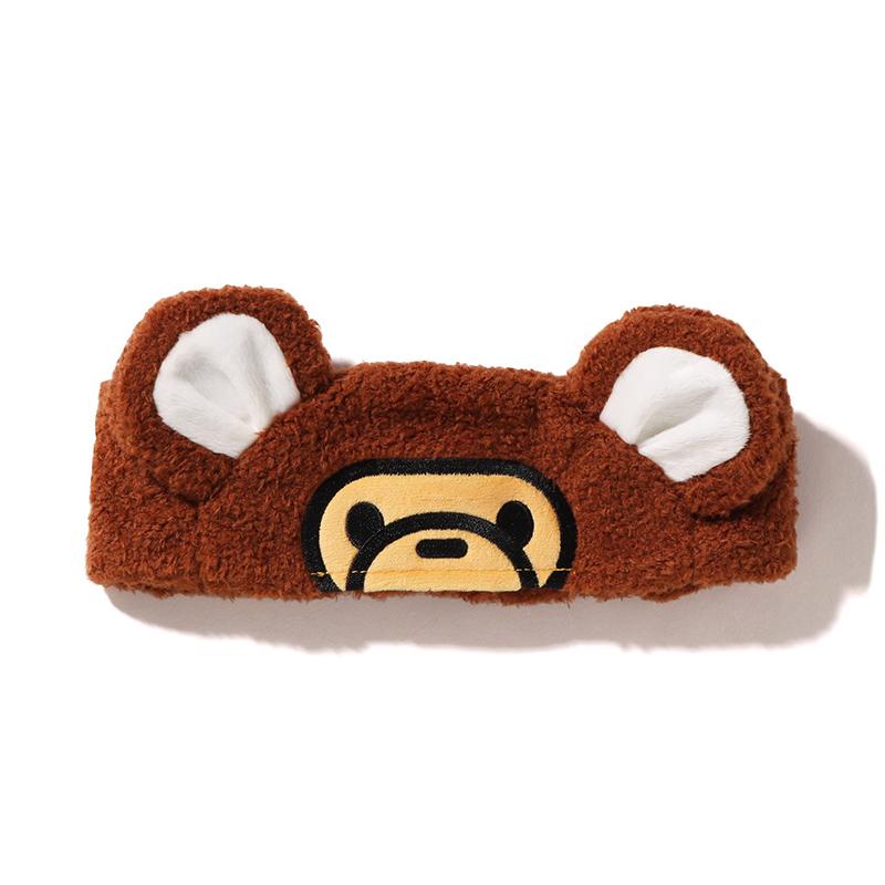A Bathing Ape Cartoon Monkey Polyester Headband Kids accessories 0ZXHAK382005J Brown BWX