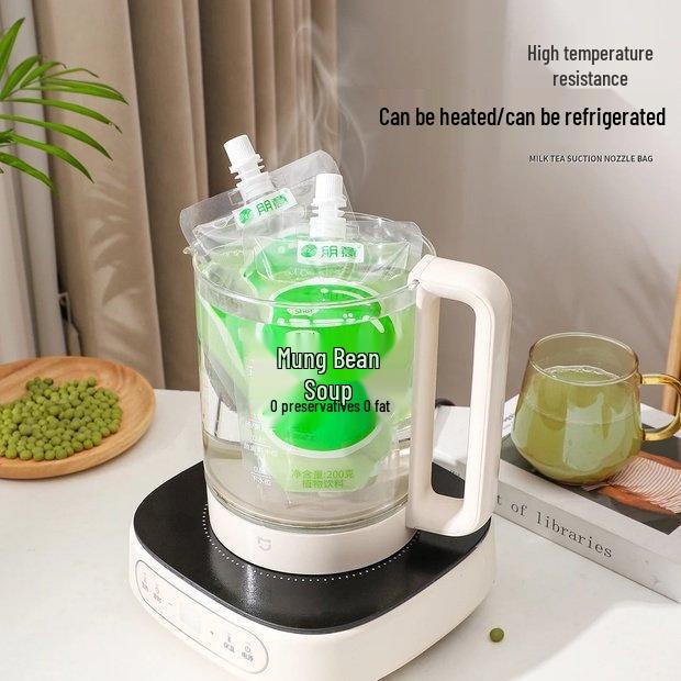 Newcomer Discount: Summer Drinks Refillable Portable Spout Pouch - Transparent & Refrigerable