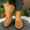 Spring and Autumn New Shallow Low-heeled Casual Shoes Fashionable Suede Pointed Large-size Women's Shoes