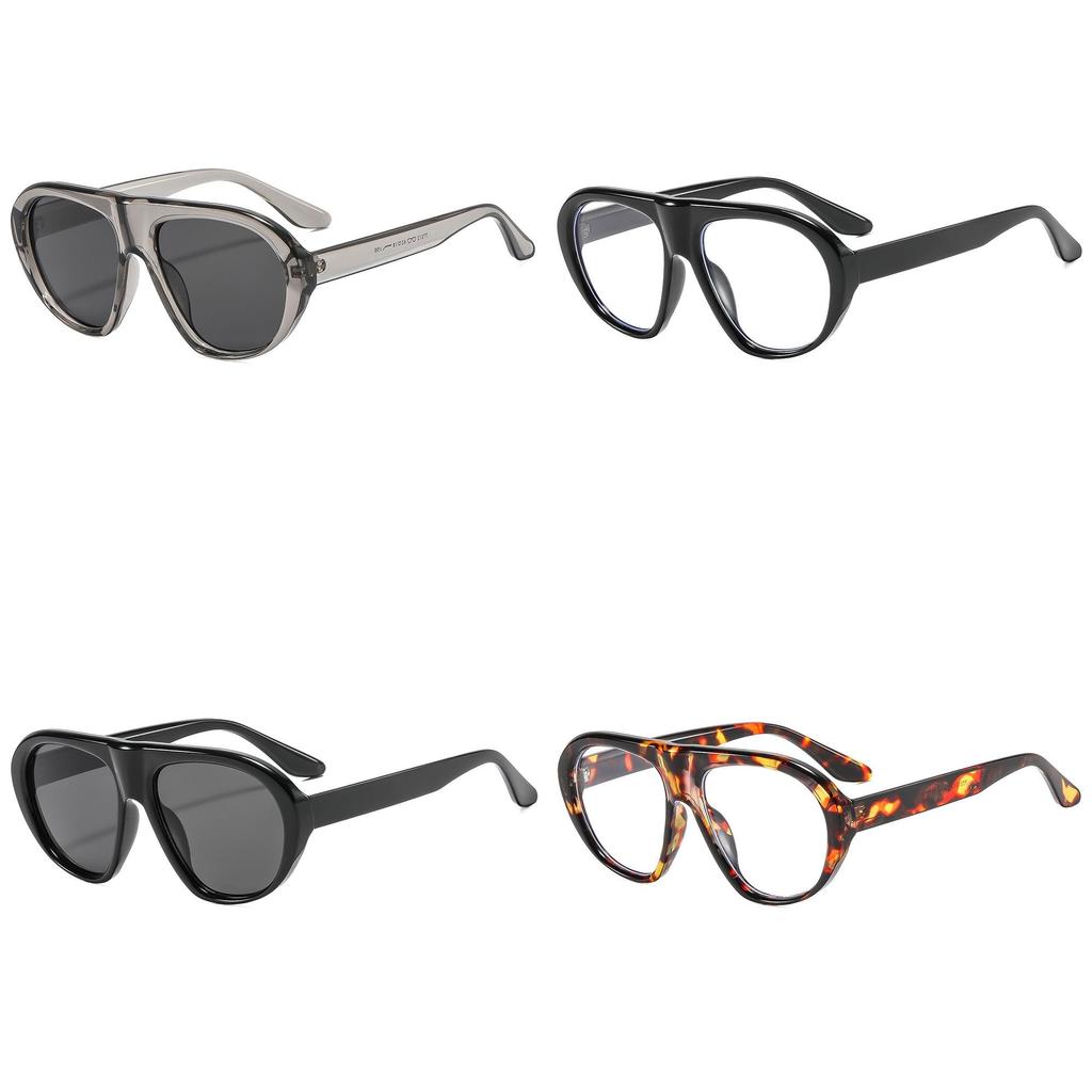 Retro Large Frame Round Sunglasses For Women Uv400 Sun Protection For Outdoor Activities