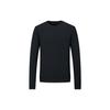 Solid Color Crew Neck Knitted Sweater Men Sweater Black 8NZM6A-ZM1HZ-1200