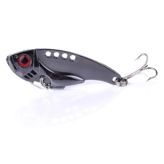 5Pcs 5.5CM/11G VIB Fishing Lure Sharp Hook Realistic 3D Eyes Seawater Freshwater Artificial Metal Hard Bait Outdoor Fishing Accessories