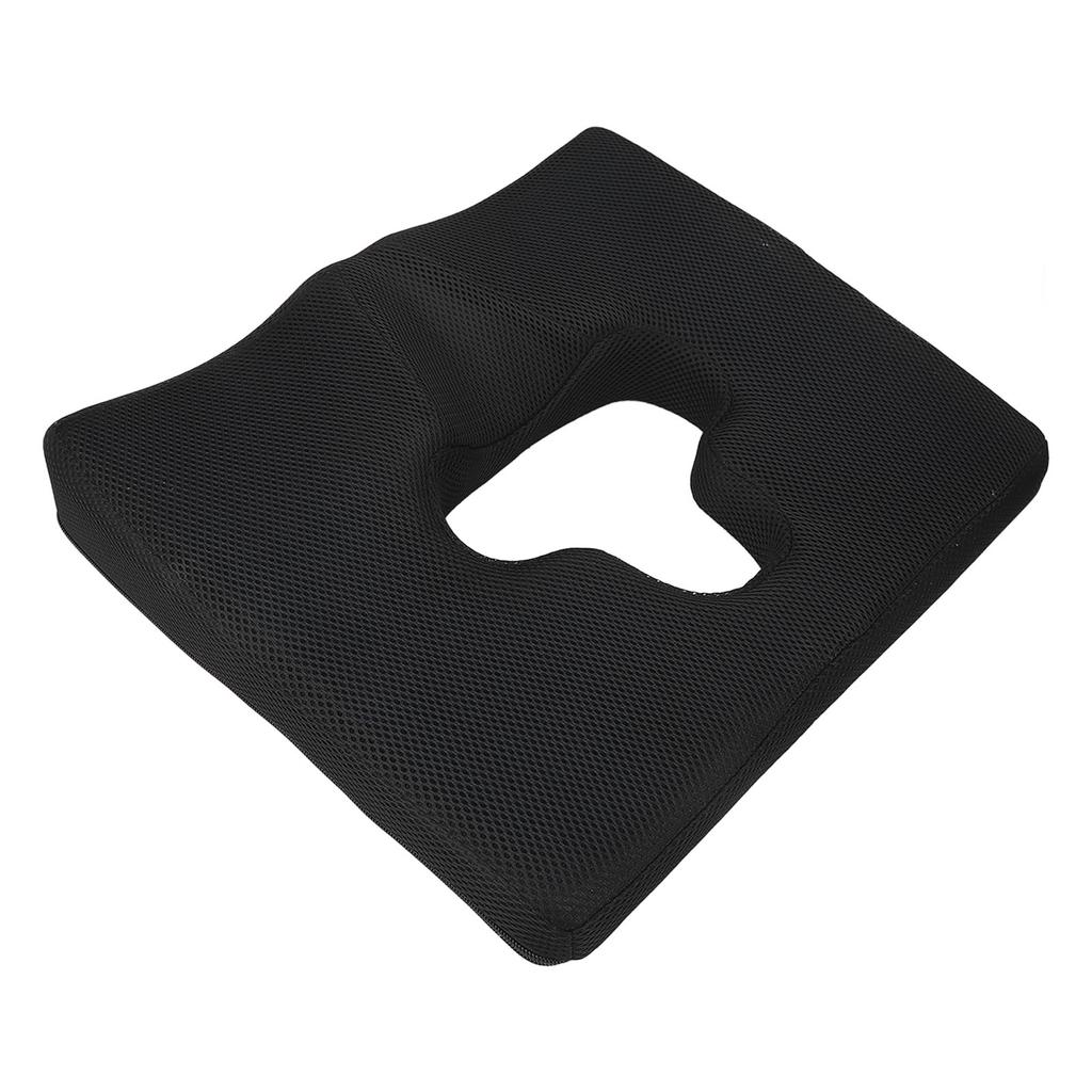 T Shape Opening Foam Cushion Washable Triangular Inclined Plane Gel Memory Foam Seat for Elderly Bedridden Black