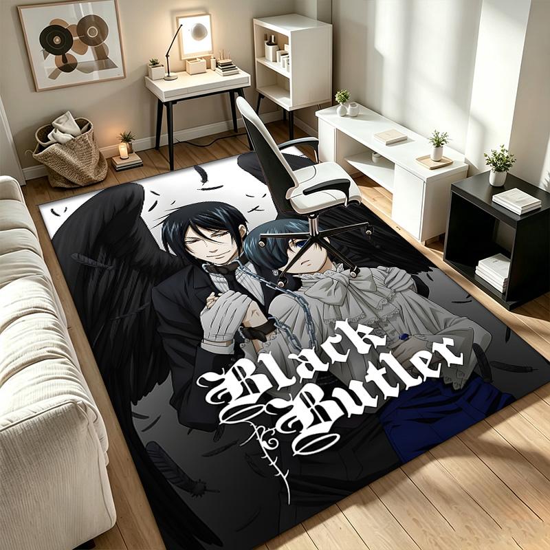 Black Butler  A rug suitable for office chair areas living rooms and computer desks perfect for home offices and an ideal holiday gift