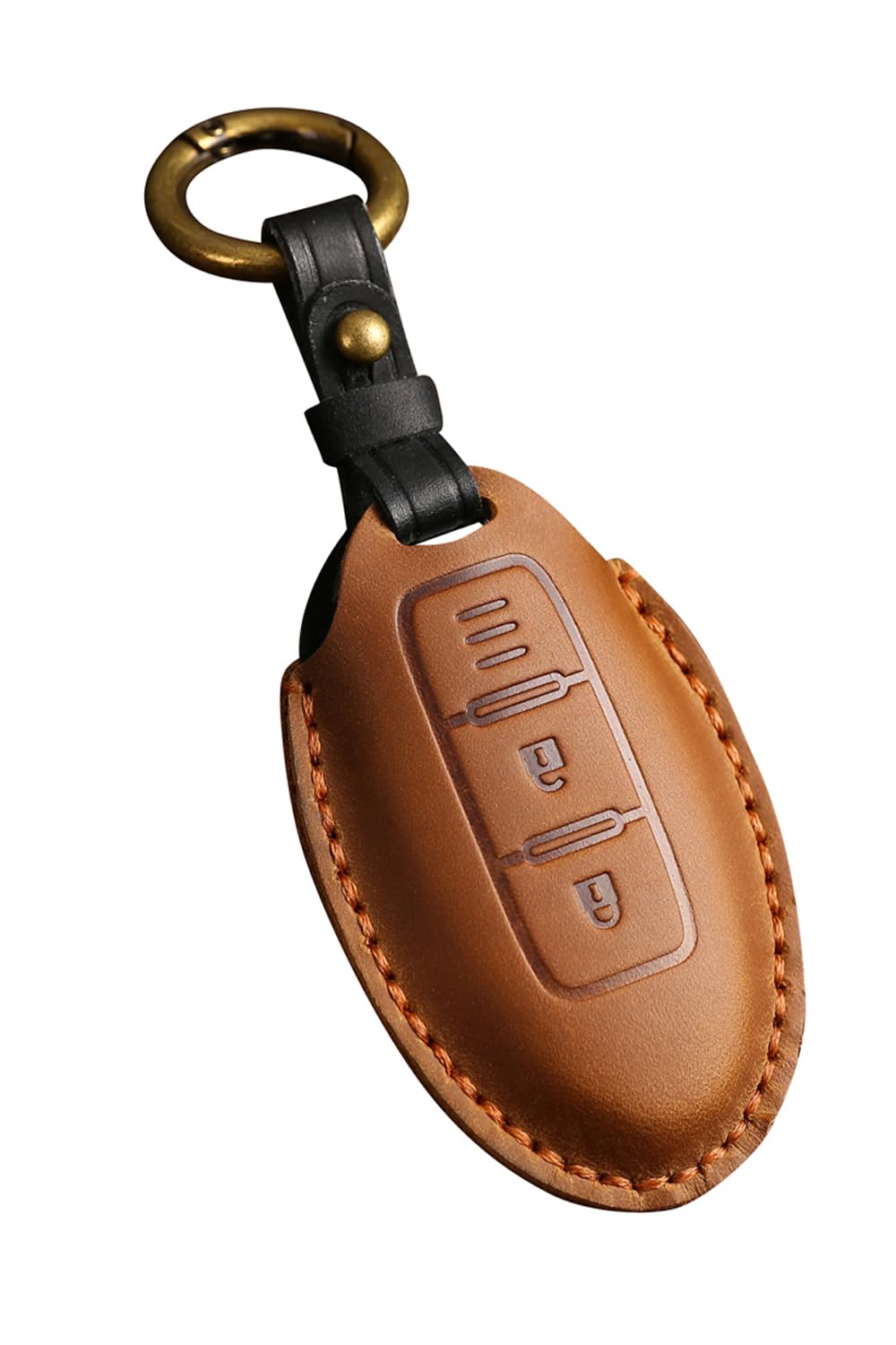 

Kinotaka Genuine Leather Smart Key Case for EK Cross Compatible with New Serena C27 and Brown Nissan/Mitsubishi EV, (Late Model), Note, Leaf, Roox,