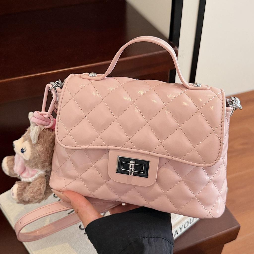 High-end diamond portable small bag women's 2025 new fashion small square bag niche design single shoulder messenger bag tide
