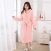 Pineapple Grid Quick-drying Coral Fleece Hooded Bathrobe – Skin-friendly, Warm, and Wearable for Winter Home Use.
