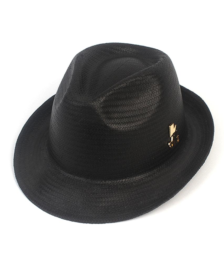 Yunibeosyeolkemiseuteuli Bu Gentle Simple Black Fedora Summer Hat
