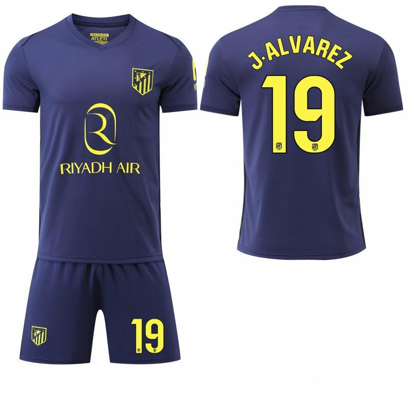 

2526 La Liga Football Jersey Set No. 7 Gretzman 19 Alvarez Atletico Madrid Away #3XL