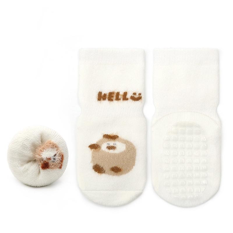 Kids Winter Thicken Socks Baby Skidproof Floor Socks Boy Girls Cartoon Cotton Terry Warm Non-Slip Newborn Tube Socks