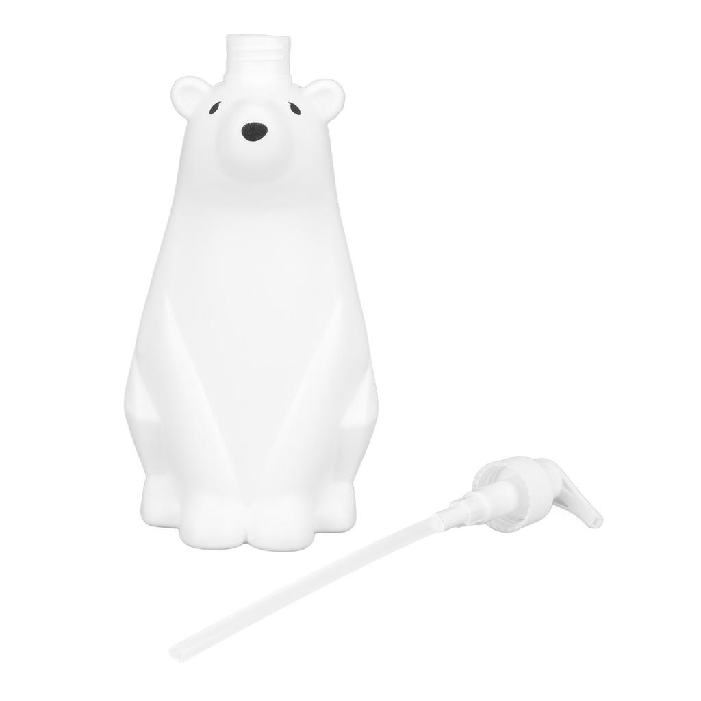 Shampoo Dispenser White Bear Style Pump Type PP PE Widely Used Shower Bottles for Bathroom Washroom