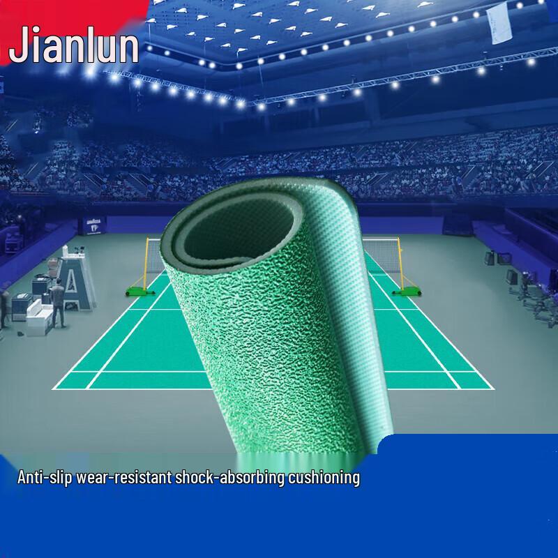 JEEANLEAN Crystal Sand Badminton Court Mat with 80kg Movable Post