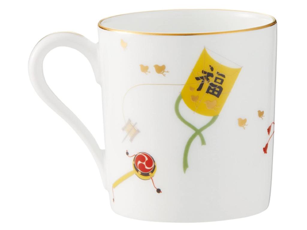 Okura Art Pottery Good Luck Mug, Coffee/Tea, Approx. 320cc, Made in Japan, 107c/5381