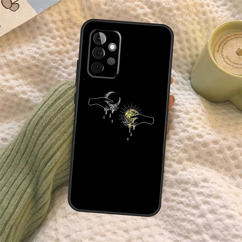 Sun Moon Phone Case For Samsung Galaxy A34 A54 A14 A13 A12 A32 A52 A22 A72 A31 A51 A71 A52S A53 Cover