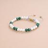 GAVU Malachite and Shell Pearl Power Stone Prayer Beads Bracelet for Men