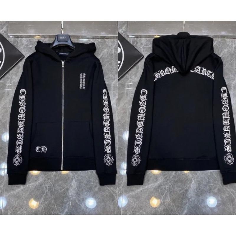 2025 Chrome Heart Hoodie: Casual Loose-Fit Zip-Up for Men & Women