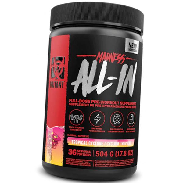 

Предтрен с кофеином и креатином, Madness All-in, Mutant 504г Тропический (11100005) 504g Tropical