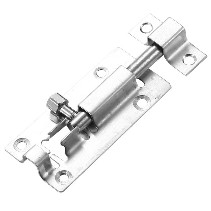 Thickened Stainless Steel Anti-Theft Door & Window Latch: Square Bolt for Cabinets & Doors, Surface-Mounted, Chinese Style