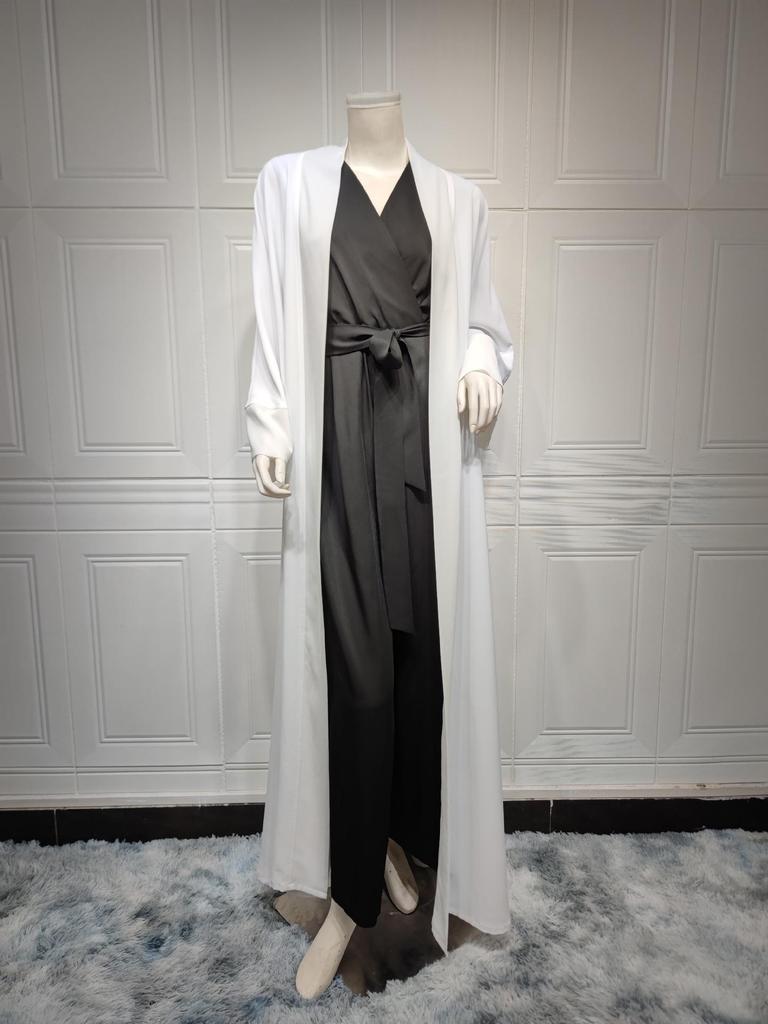 MQ064 Women's Patchwork Chiffon Cardigan Jacket Two-piece Set