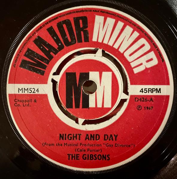 

7inch Record GIBSONS - Night And Day / City Life MM524 Major Minor 1967 UK Rock Used