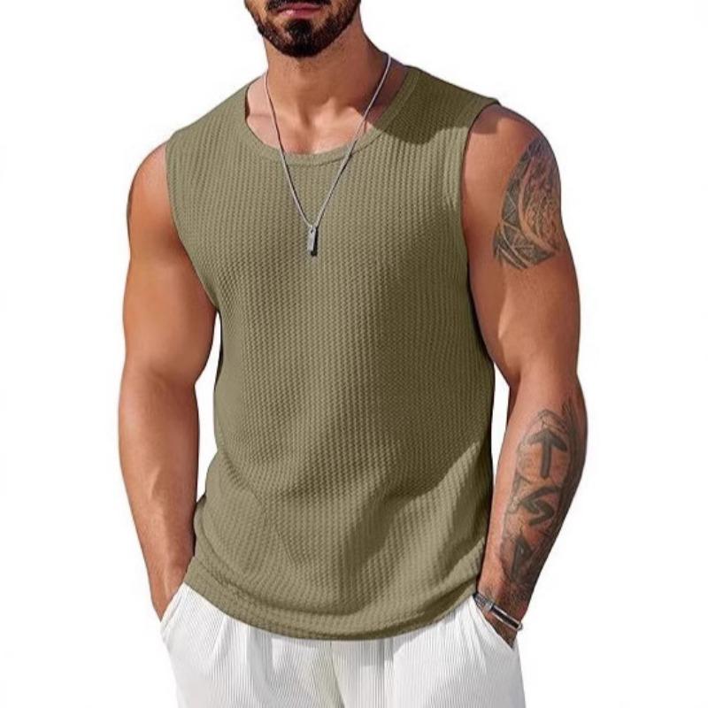 Heren Casual Mouwloos Tanktop Ademend Zomer Brei Top