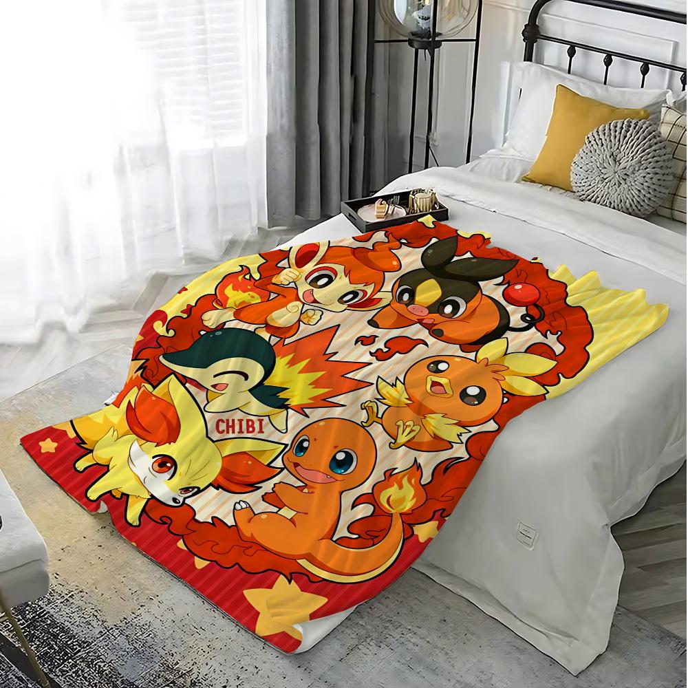 Cushion Blanket Sofa Winter Kawaii Pokepokes Bedroom Decoration Bedspread on the Bed Fluffy Soft Blankets Home Throw Warm Knee