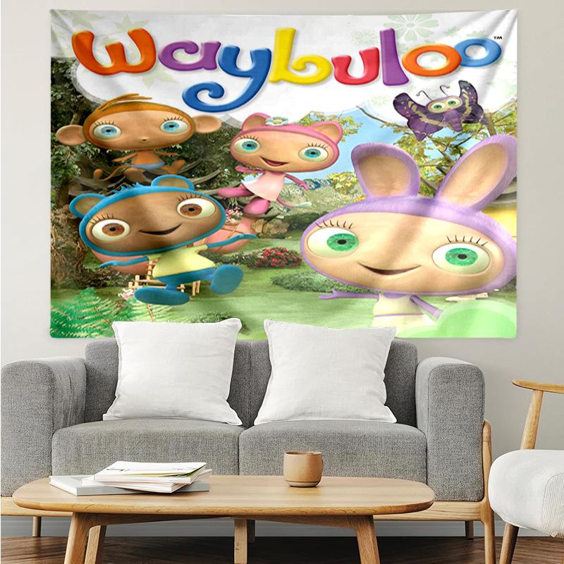 1PC Waybuloo Adventures Tapestry Accessories Playroom Tapestry, for Bedroom,Livingroom, Dormitory Room Wall Decor Fan Birthday Gifts